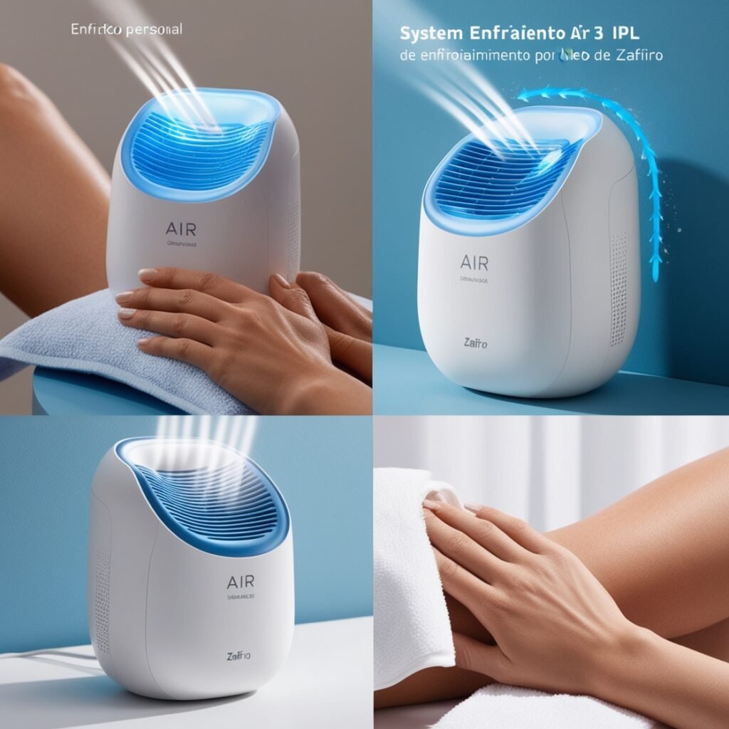 la depilación láser Ulike para mujeres y hombres con el dispositivo Air 3 IPL con Sistema de enfriamiento por hielo de Zafiro